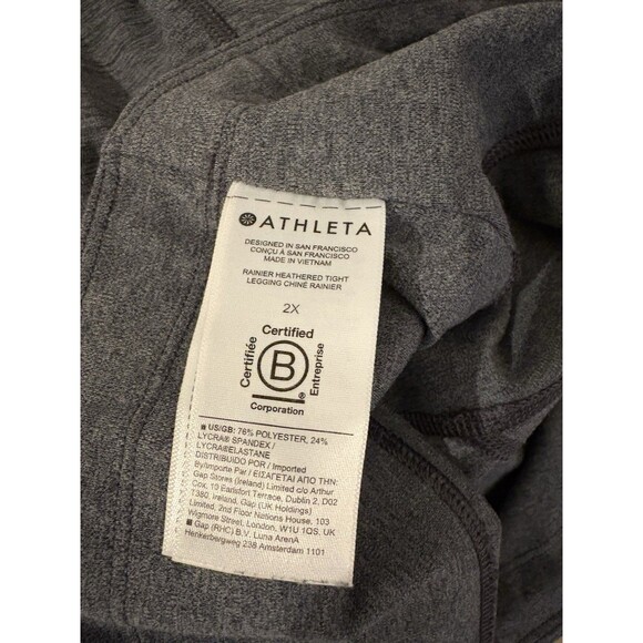 Athleta Rainier Heathered Tight Grey Size 2X - Picture 7 of 7